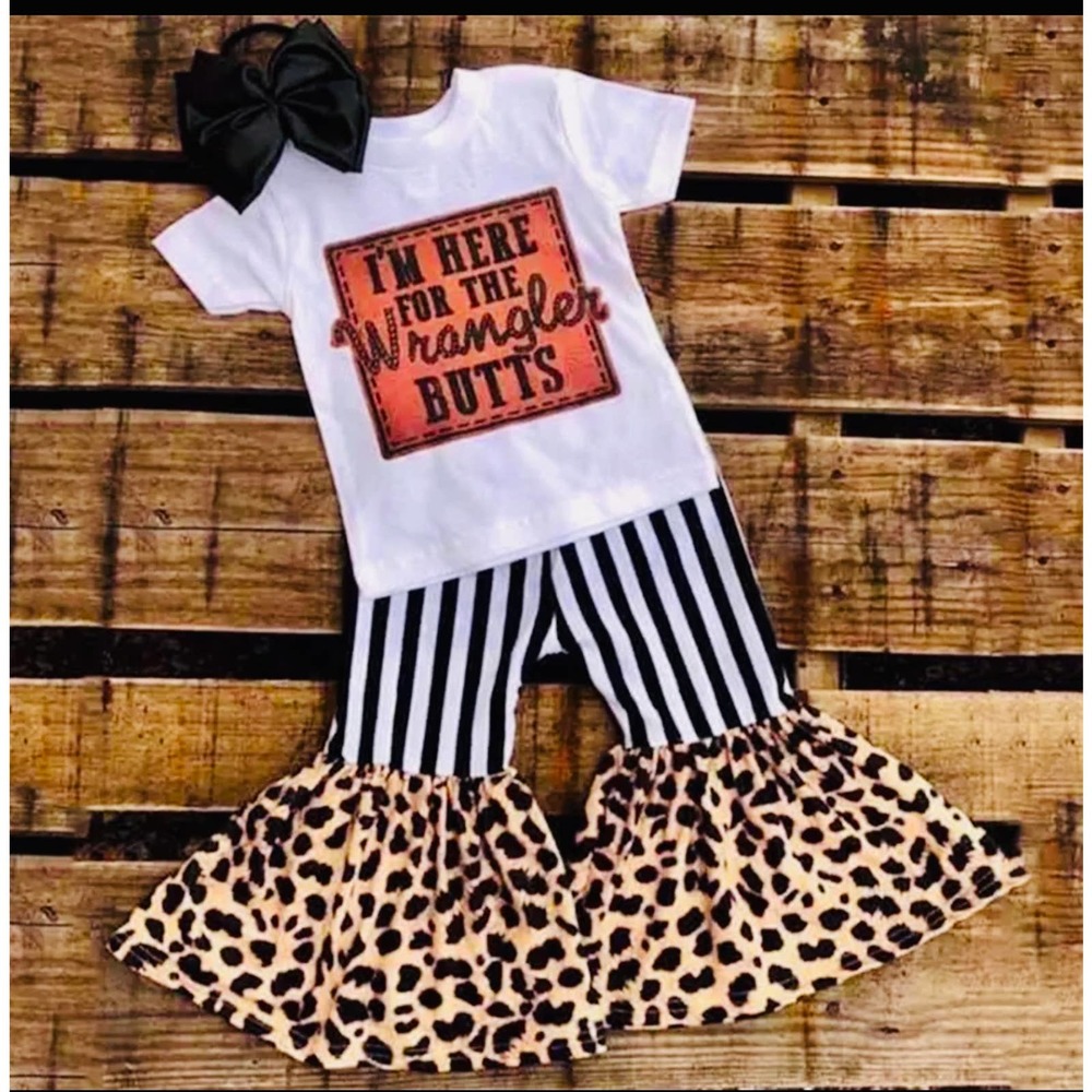 NWT Toddler Set Wrangler Tee and Bell Bottoms 4T0